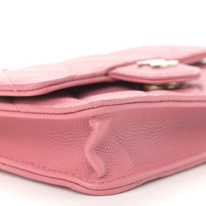 Chanel Caviar Quilted Mini Chain Bag Dark Pink 10 of 12