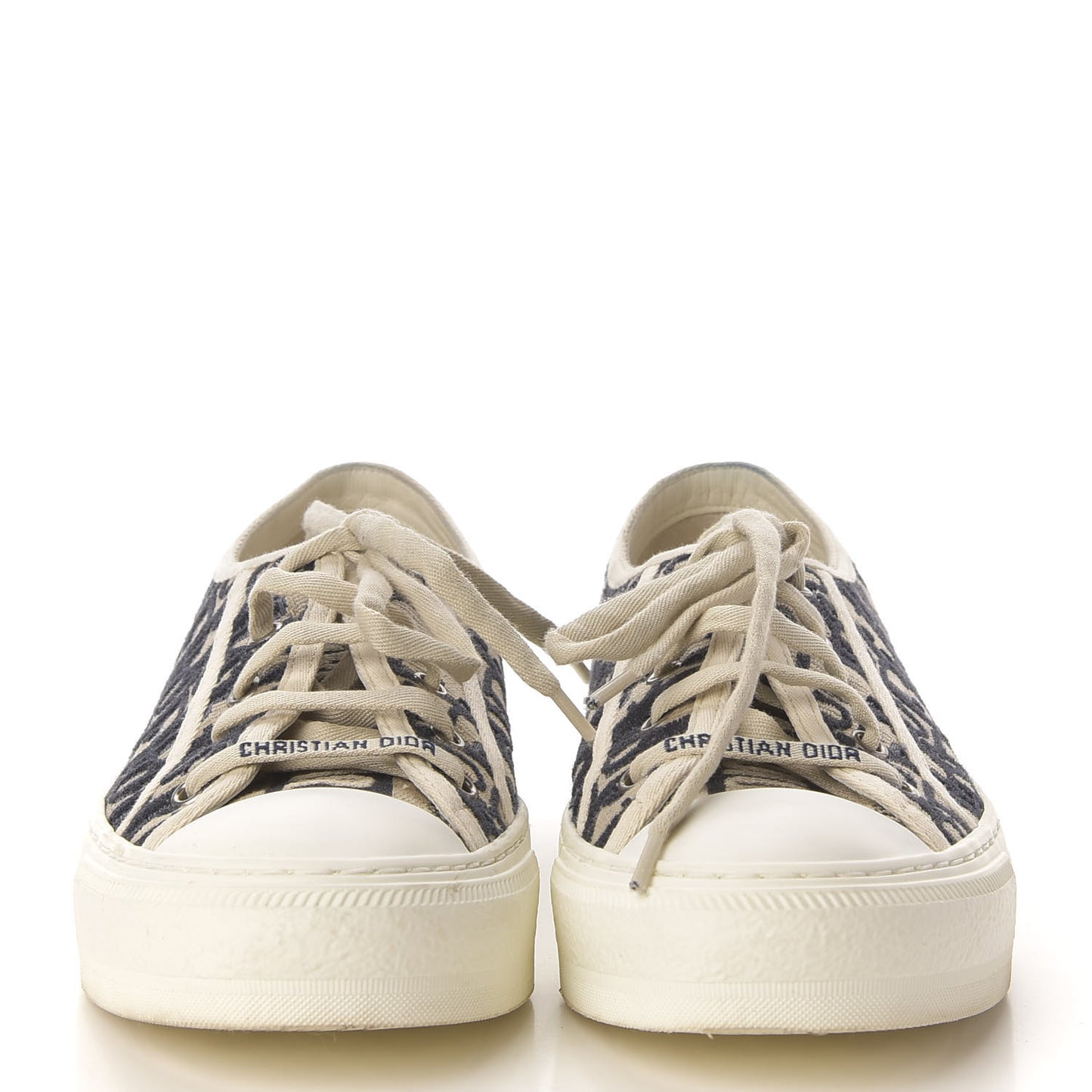 Canvas Oblique Walk'N'Dior Low Top Sneakers 38 Deep Blue
