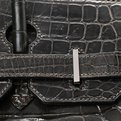 Hermes Shiny Niloticus Crocodile Birkin 30 Graphite 14 of 18