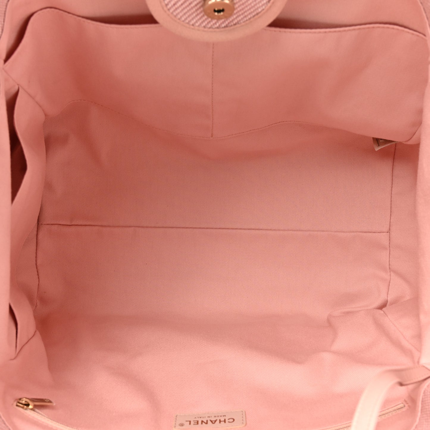 Woven Straw Raffia Medium Deauville Tote Pink