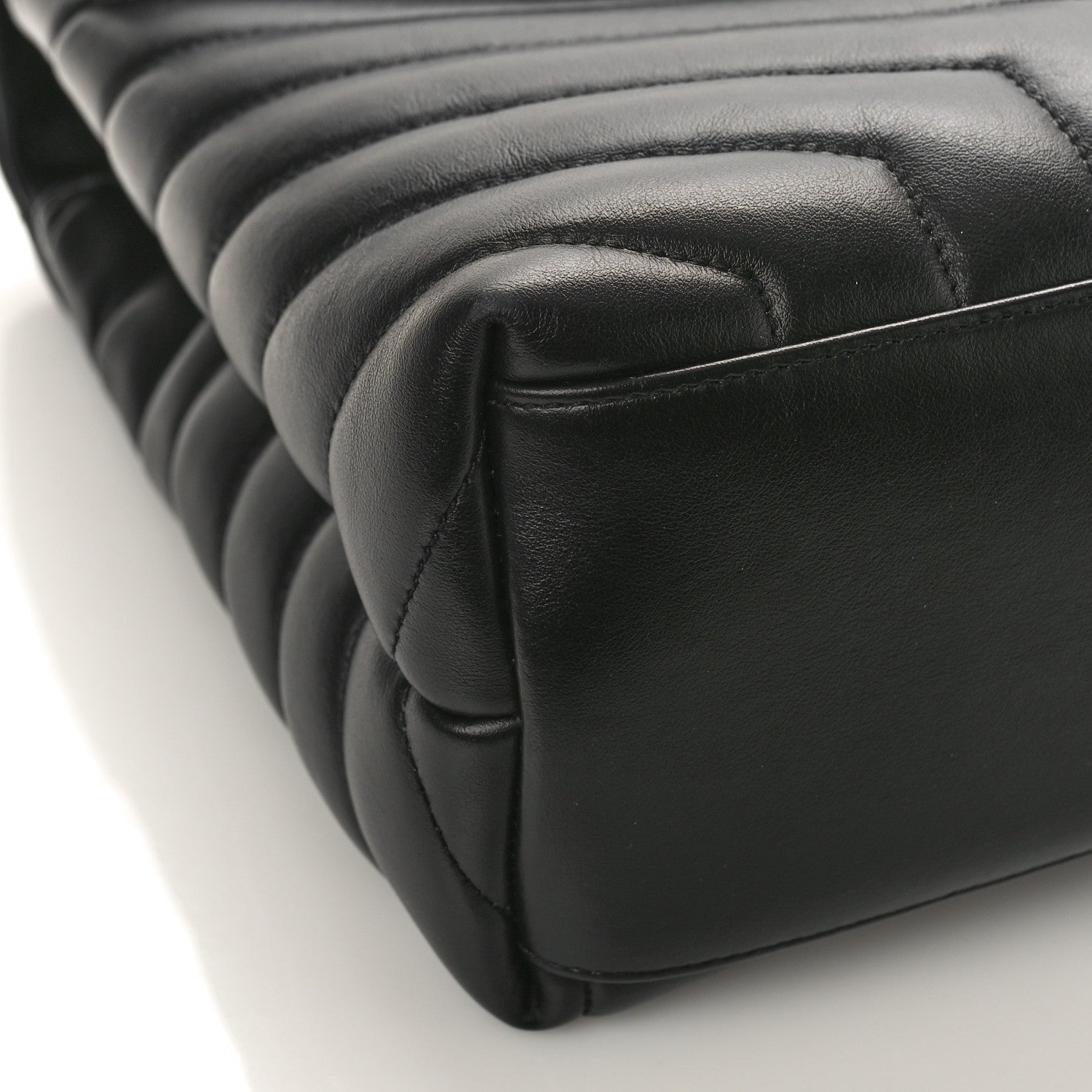 Saint Laurent Calfskin Y Quilted Monogram Medium Loulou Chain Satchel Black 7 of 9