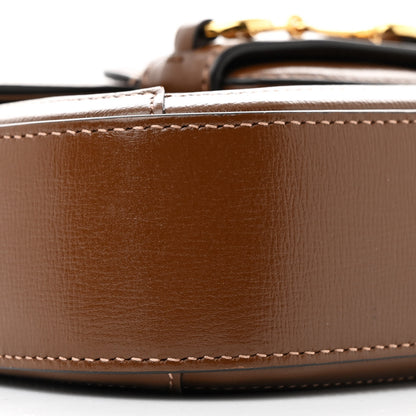 Gucci GG Supreme Monogram Azalea Calfskin Web Mini Horsebit 1955 Shoulder Bag Beige Ebony Brown Sugar 9 of 11