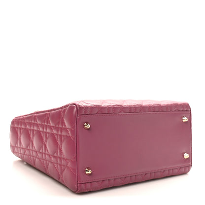 Christian Dior Lambskin Cannage Medium Lady Dior Purple 4 of 12