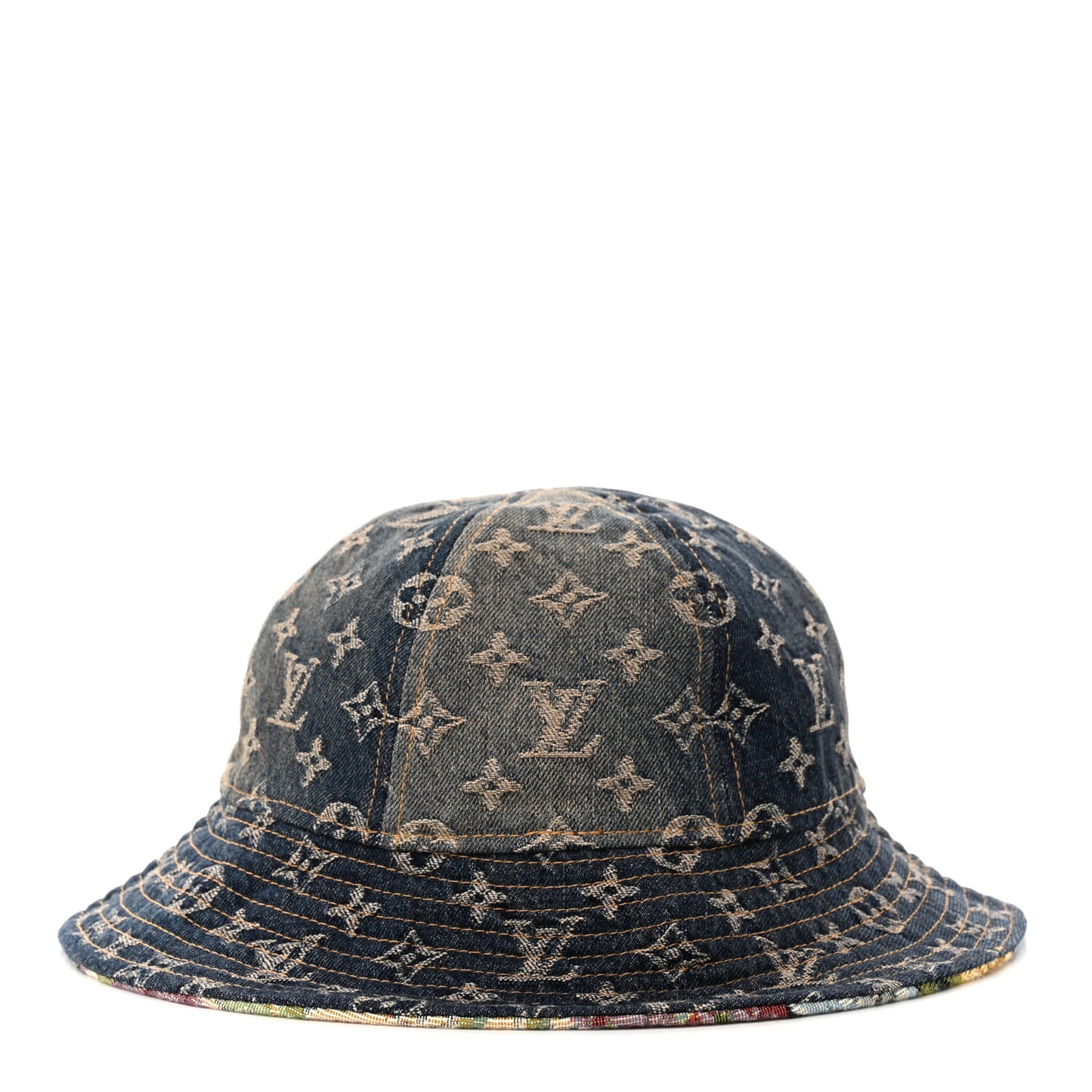 Monogram Tapestry Reversible Bucket Hat 58 Blue Multicolor