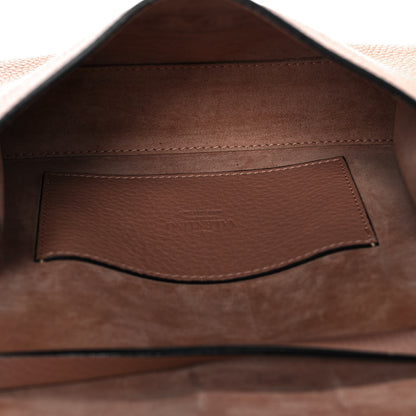 Valentino Garavani Pebbled Calfskin Medium Rockstud Flip Lock Crossbody Bag Skin Sorbet 4 of 8