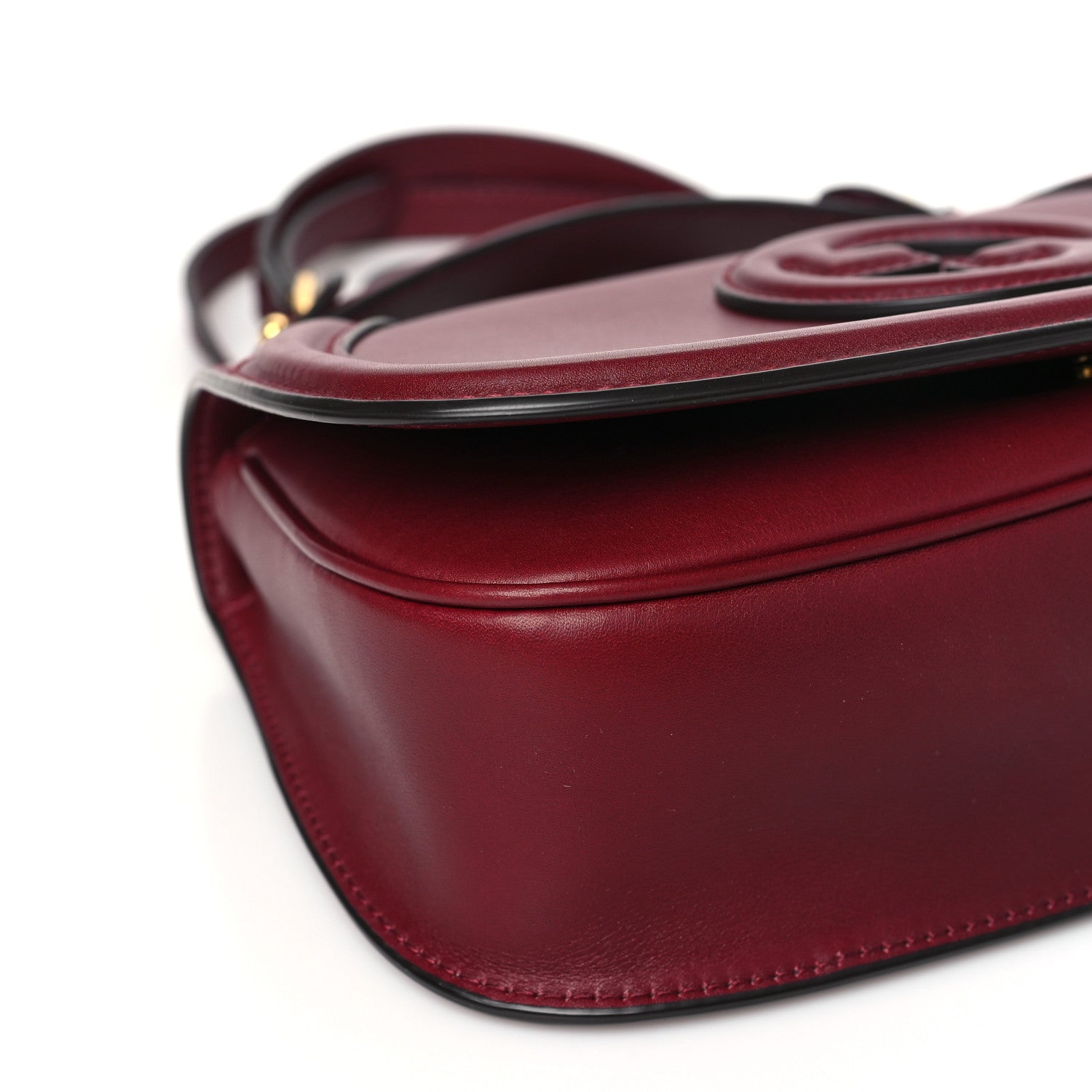 Gucci Roxy Calfskin Blondie Top Handle Bag Rosso Ancora 9 of 10