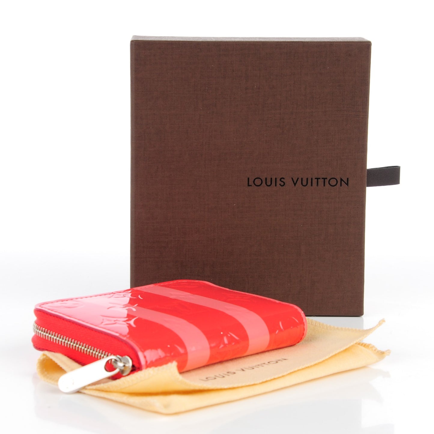 Vernis Rayures Zippy Coin Purse Poppy