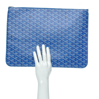 Goyard Goyardine Senat Pochette GM Sky Blue 2 of 8