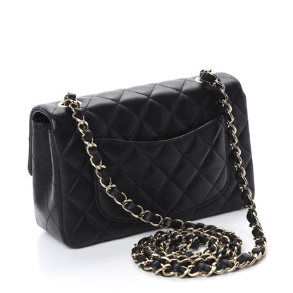 Chanel Lambskin Quilted Mini Rectangular Flap Black 3 of 10
