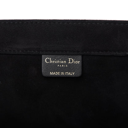 Christian Dior Suede Floral Hand Painted Large Book Tote Black 8 of 10