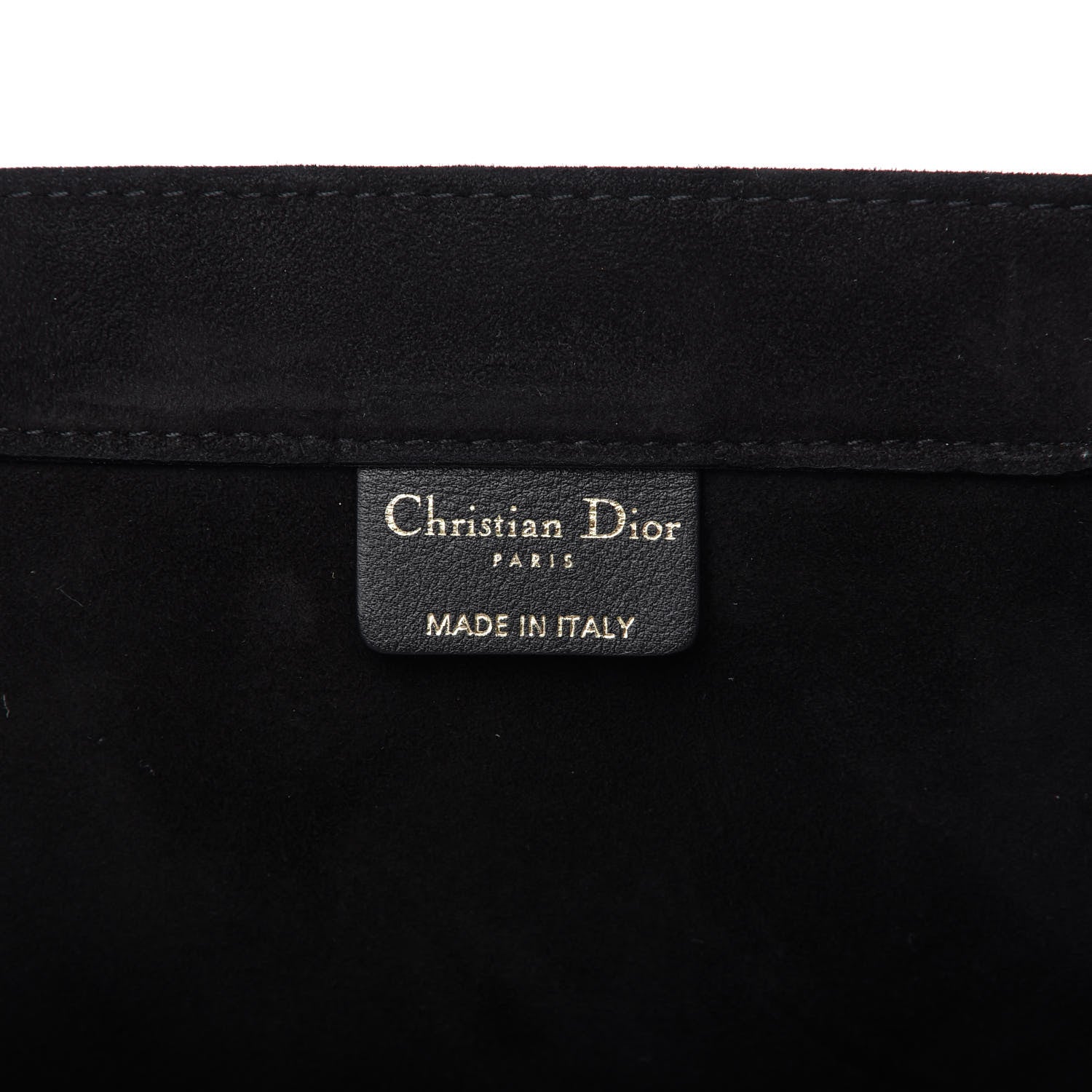 Christian Dior Suede Floral Hand Painted Large Book Tote Black 8 of 10