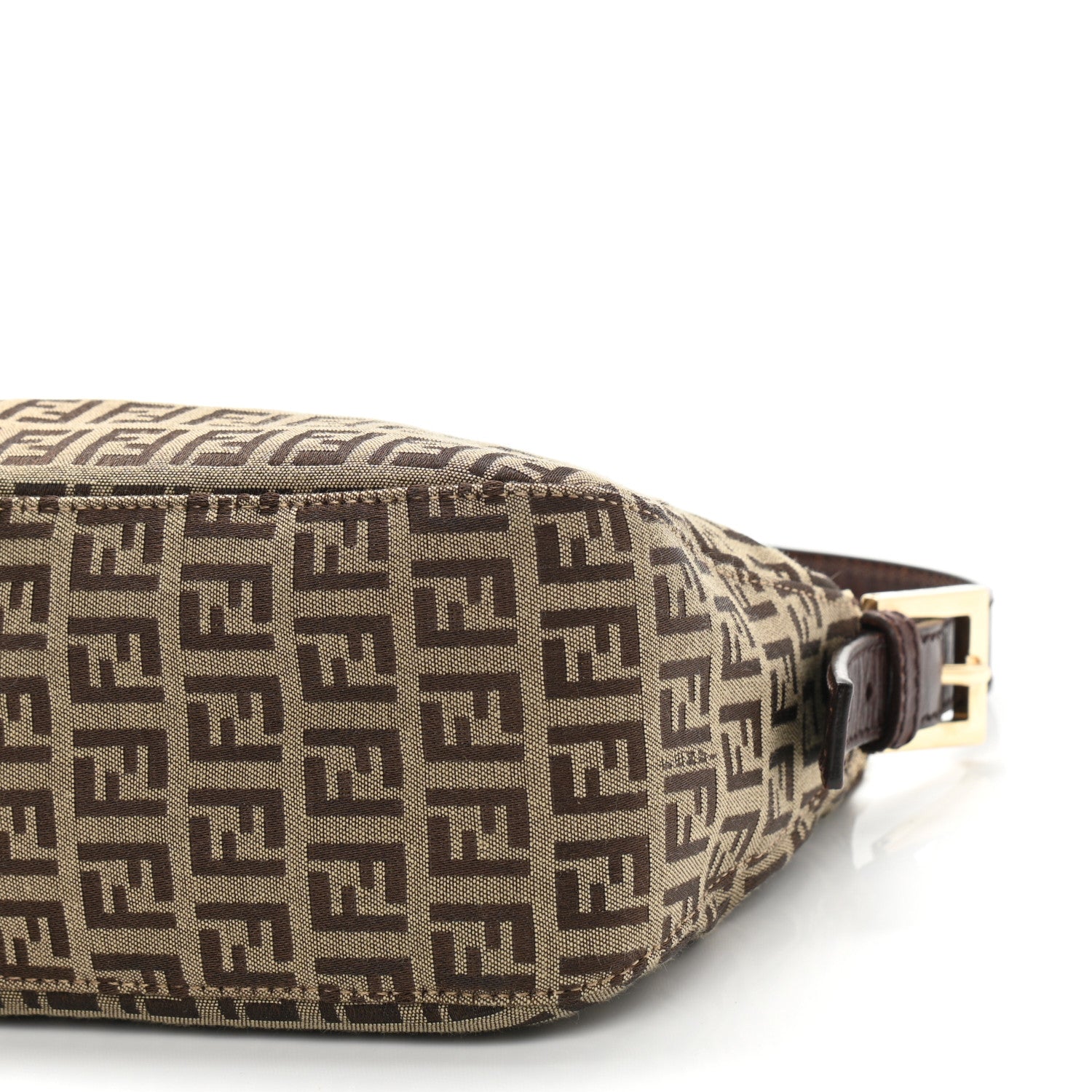 Fendi Zucchino Vitello Baguette Mogano Panna Bruciato 9 of 9