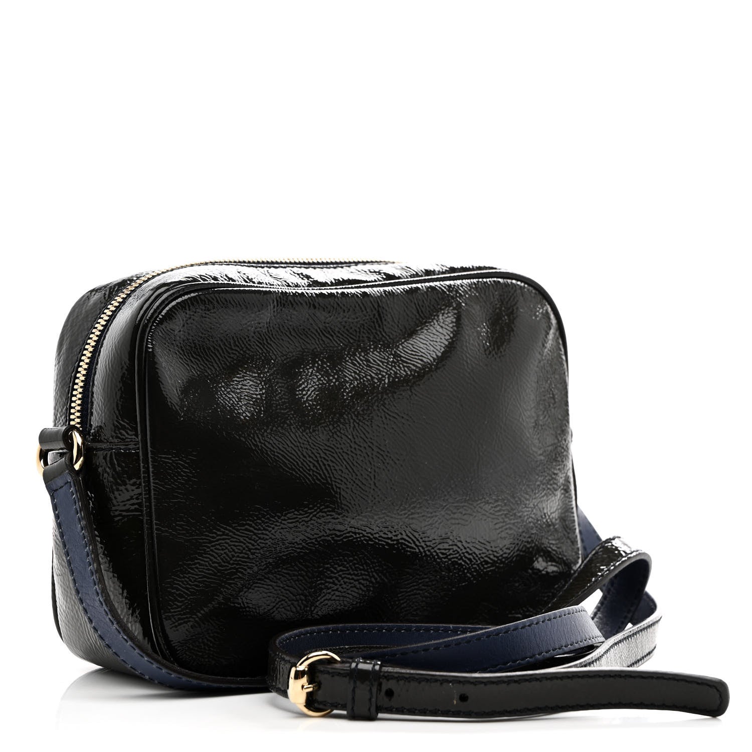 Gucci Vernice Naplack Small Soho Disco Bag Uniform Blue 3 of 11