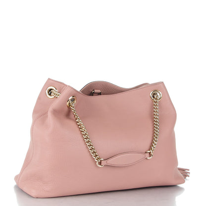 Gucci Pebbled Calfskin Medium Soho Chain Shoulder Bag Antique Rose 3 of 7