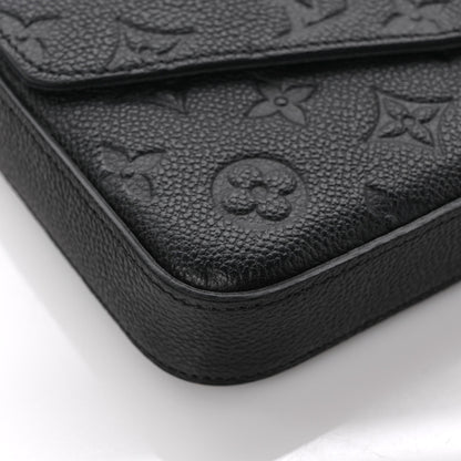 Louis Vuitton Empreinte Pochette Felicie Chain Wallet Black 10 of 11
