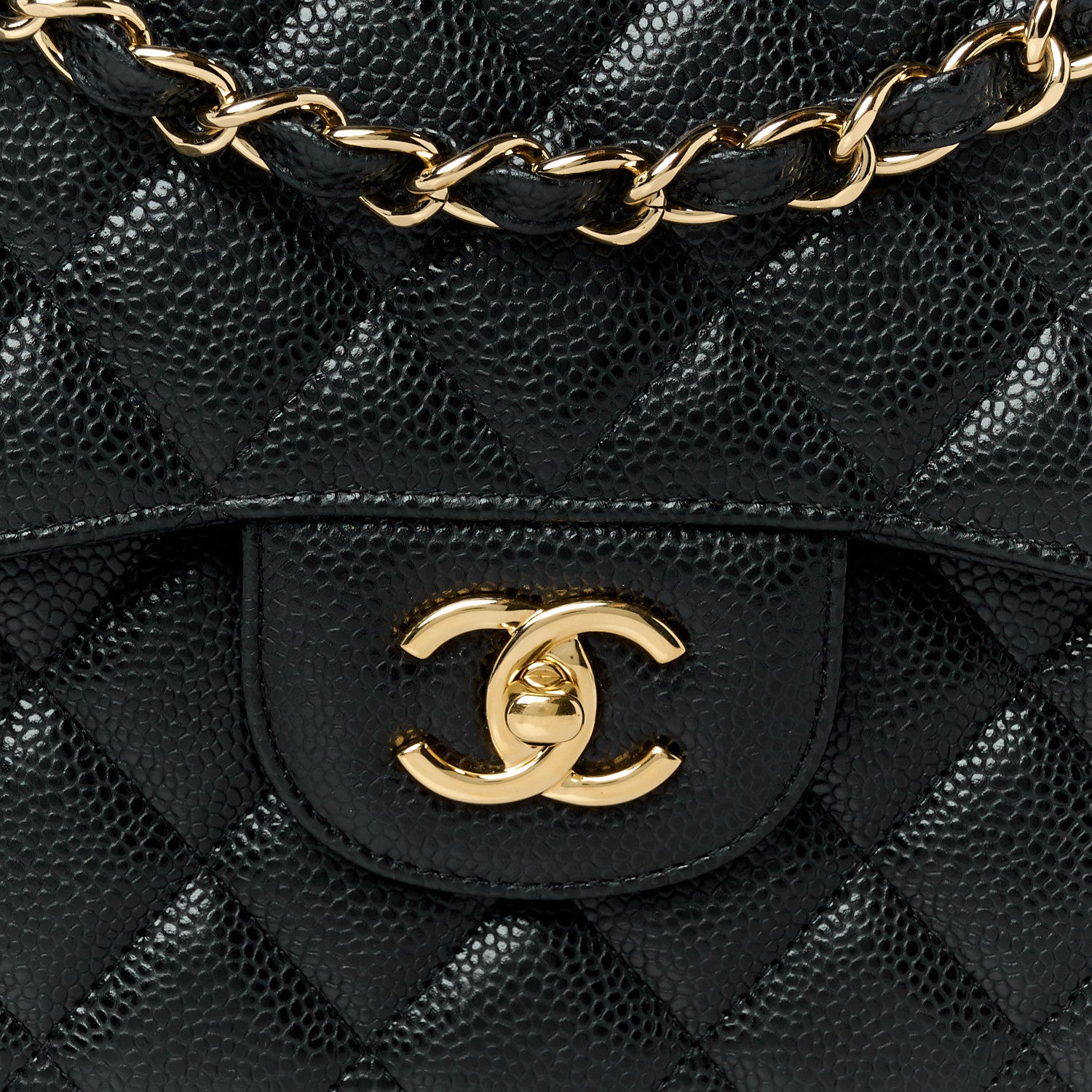 Chanel Caviar Quilted Jumbo Double Flap Black 4 of 6
