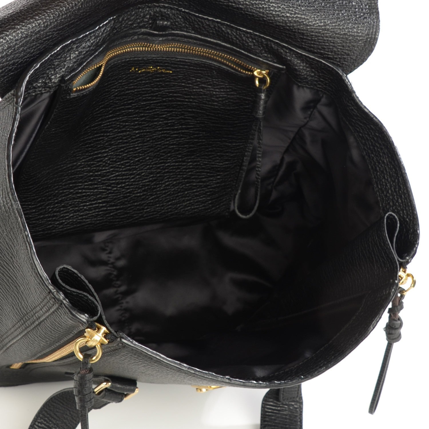 3.1 Phillip Lim 3.1 Textured Calfskin Large Pashli Satchel Black 5 of 14