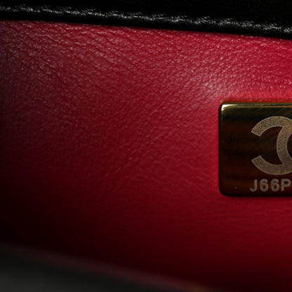 Chanel Lambskin Enamel Quilted Pending CC Square Flap Black 8 of 11