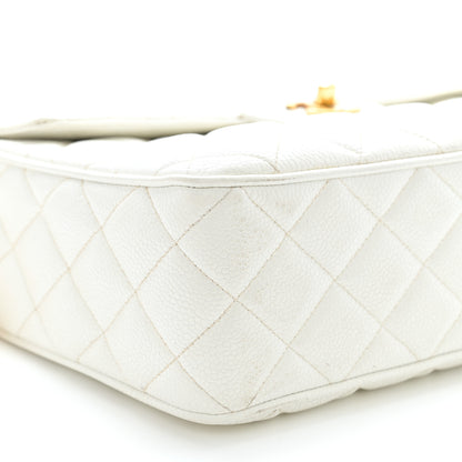 Chanel Caviar Quilted Camera Case White 10 of 12