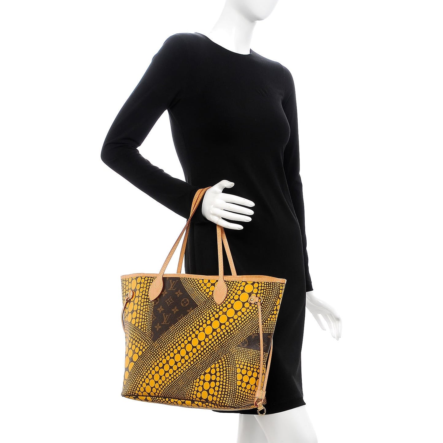 Monogram Kusama Waves Neverfull MM Yellow
