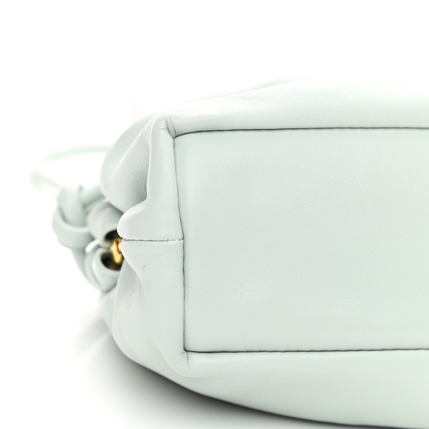 Lambskin Mini Cloud Clutch Seafoam