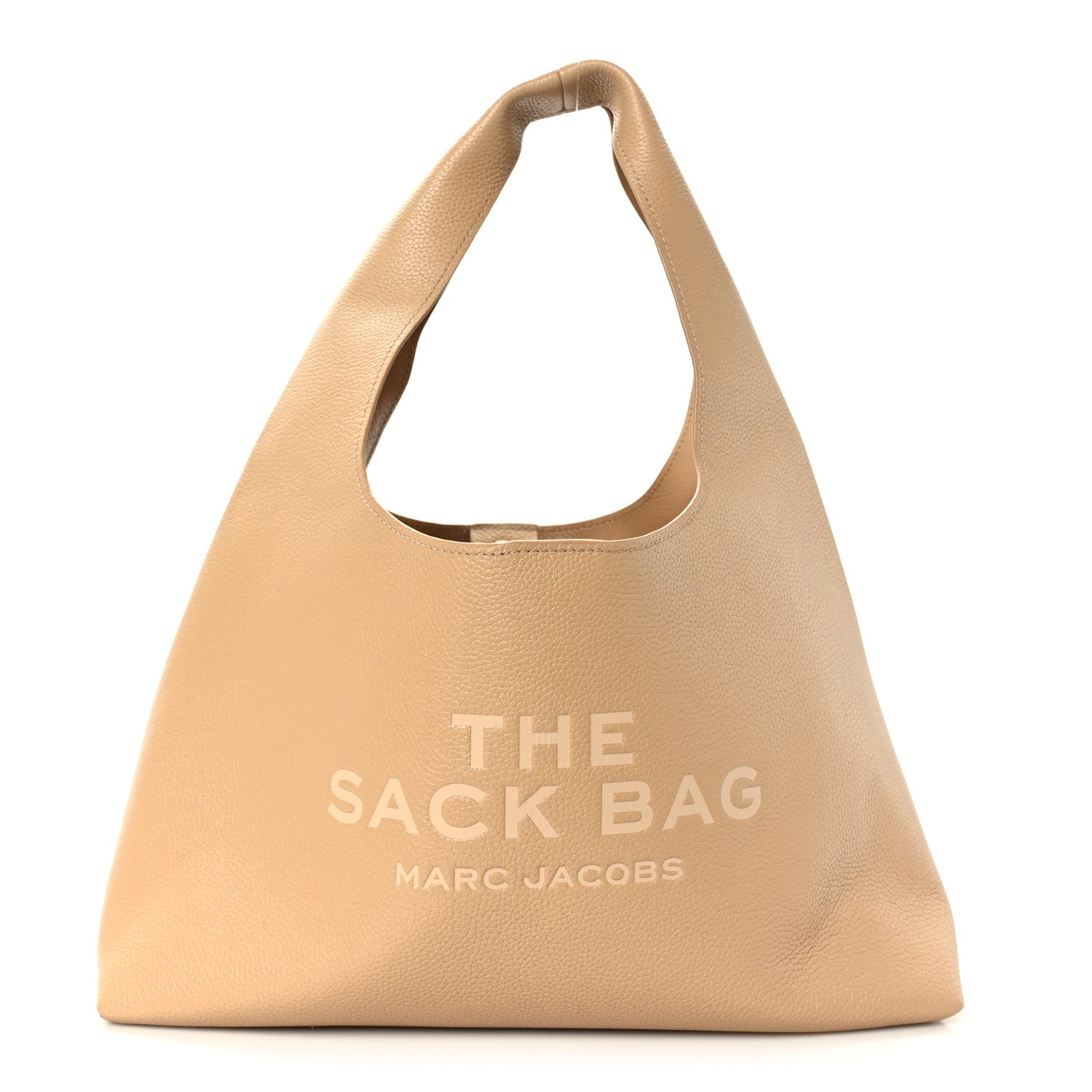 Marc Jacobs Grained Calfskin Medium The Sack Bag Camel 1 of 9