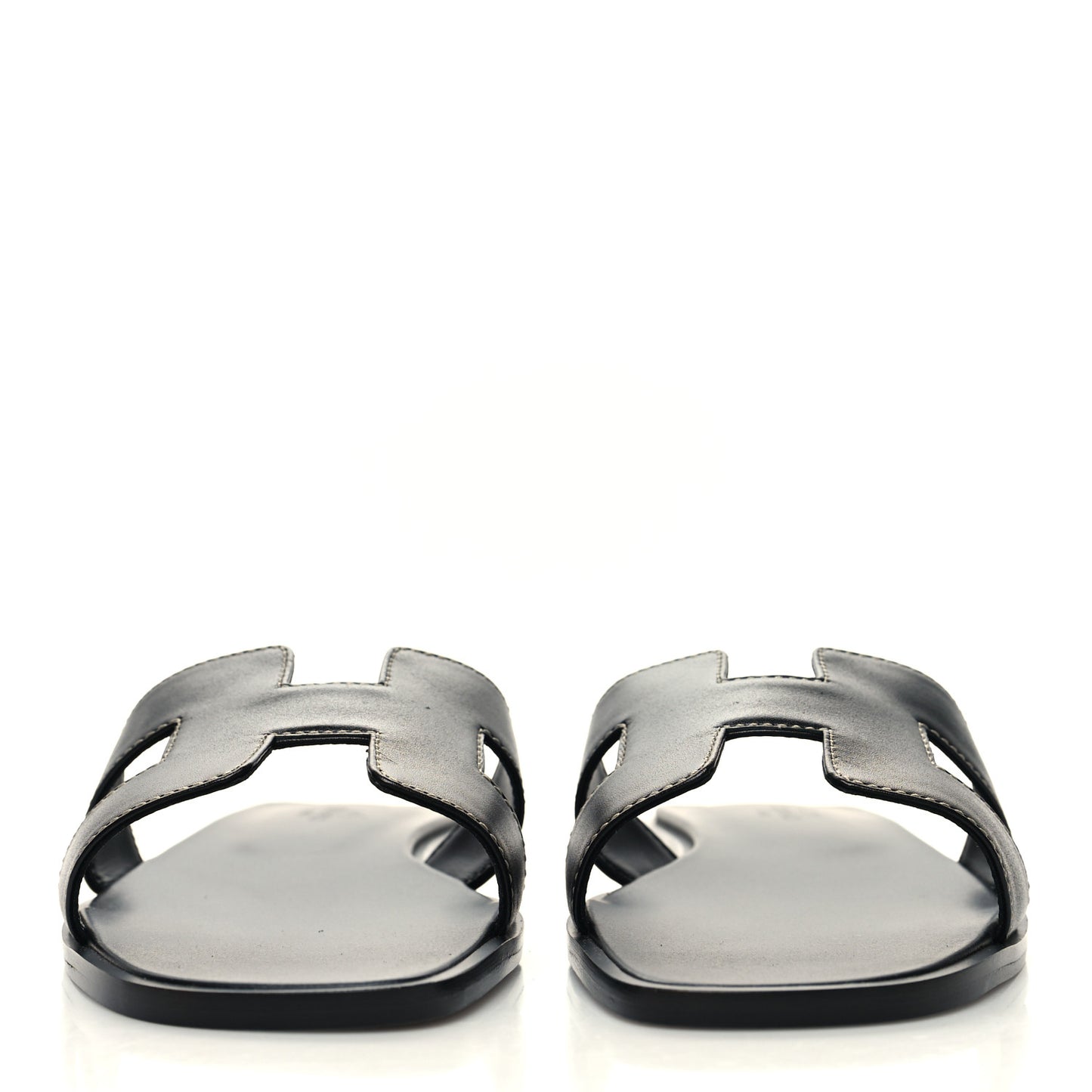 Box Calfskin Oran Sandals 38 Black