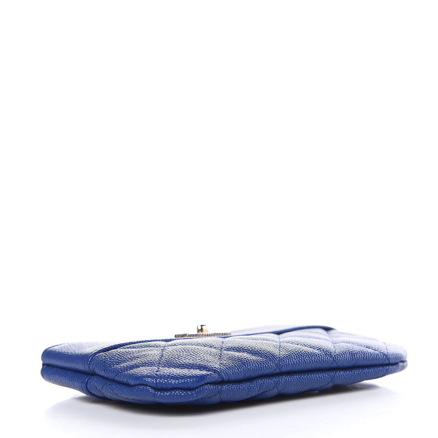 Caviar Quilted Small Vintage Mademoiselle Cosmetic Case Dark Blue
