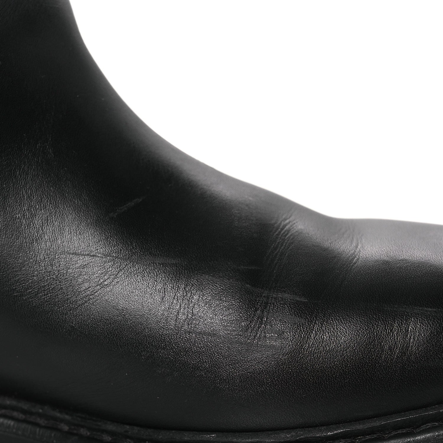 Gucci Guccissima Real Betis Glamour Calfskin Michelangelo Slim Horsebit Riding Boots 39.5 Black 11 of 15
