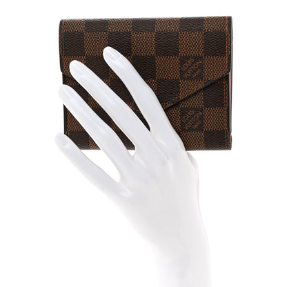 Louis Vuitton Damier Ebene Victorine Wallet Rose Ballerine 2 of 7