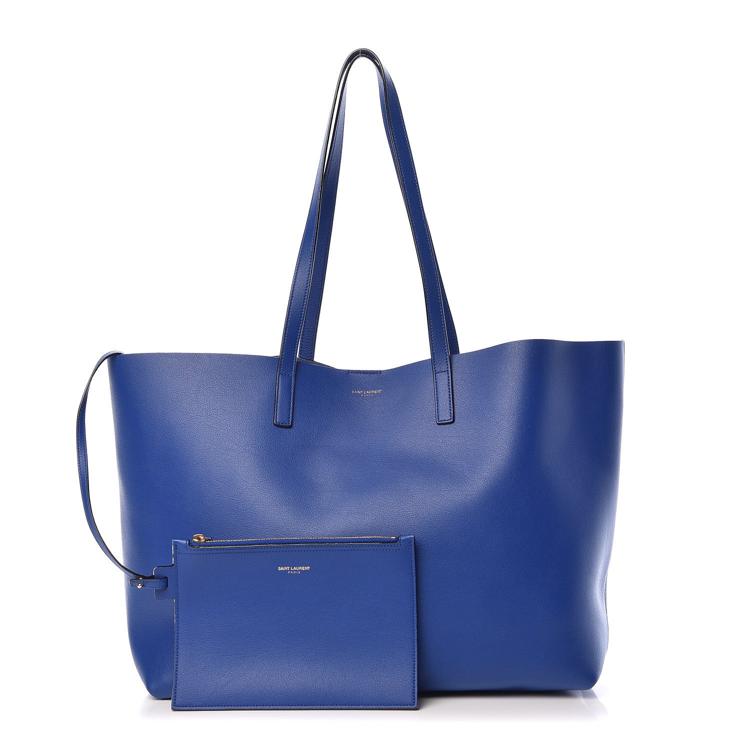 Saint Laurent Calfskin Large Shopping Tote Ultramarine 1 of 11