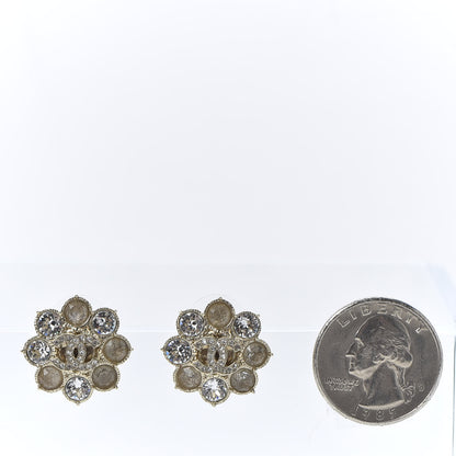 Chanel Crystal CC Earrings Gold 2 of 5