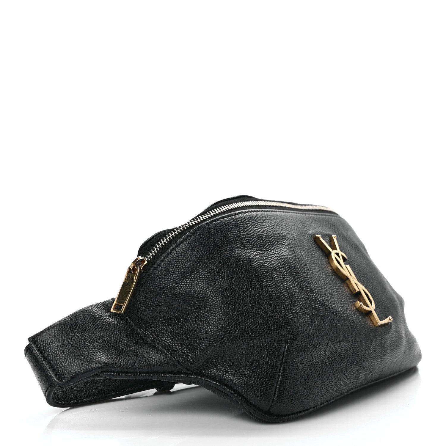 Saint Laurent Grain De Poudre Monogram Belt Bag Black 4 of 10