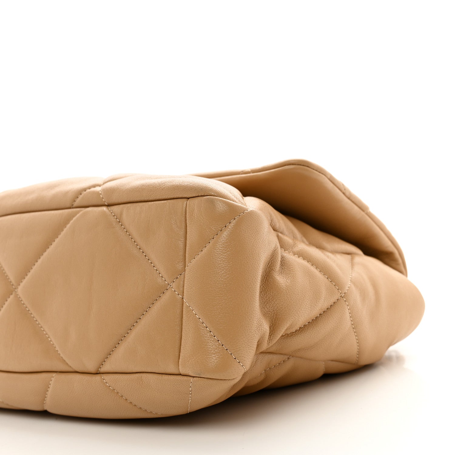 Chanel Lambskin Quilted Large Chanel 19 Flap Dark Beige 10 of 10