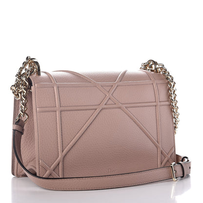 Christian Dior Grained Calfskin Medium Diorama Flap Bag Nude 3 of 9