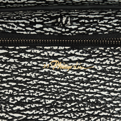3.1 Phillip Lim 3.1 Textured Calfskin Mini Pashli Satchel Black White 6 of 7