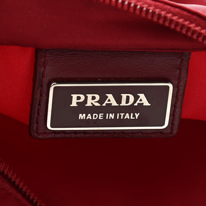 Prada Nylon Flat Messenger Bag Cherry 7 of 13