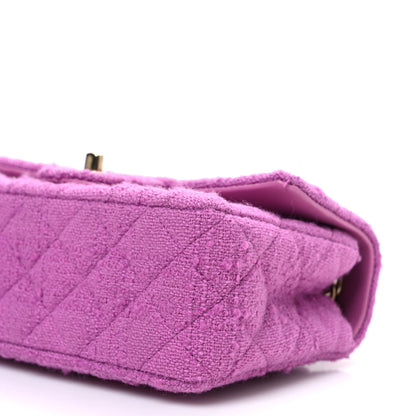 Chanel Tweed Quilted Mini Rectangular Flap Purple 10 of 10