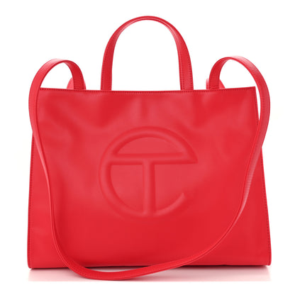 Telfar Vegan Leather Medium Shopping Bag Red 1 of 14