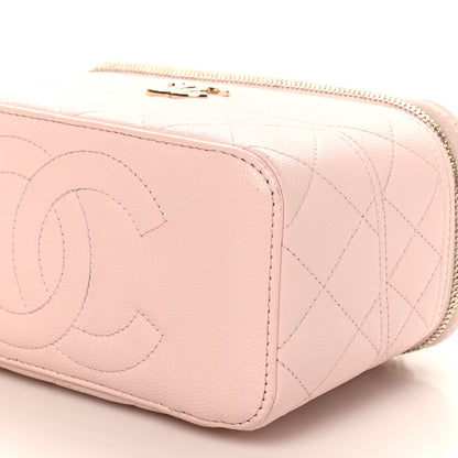 Chanel Caviar Quilted Top Handle Vanity With Chain Light Pink 11 of 12