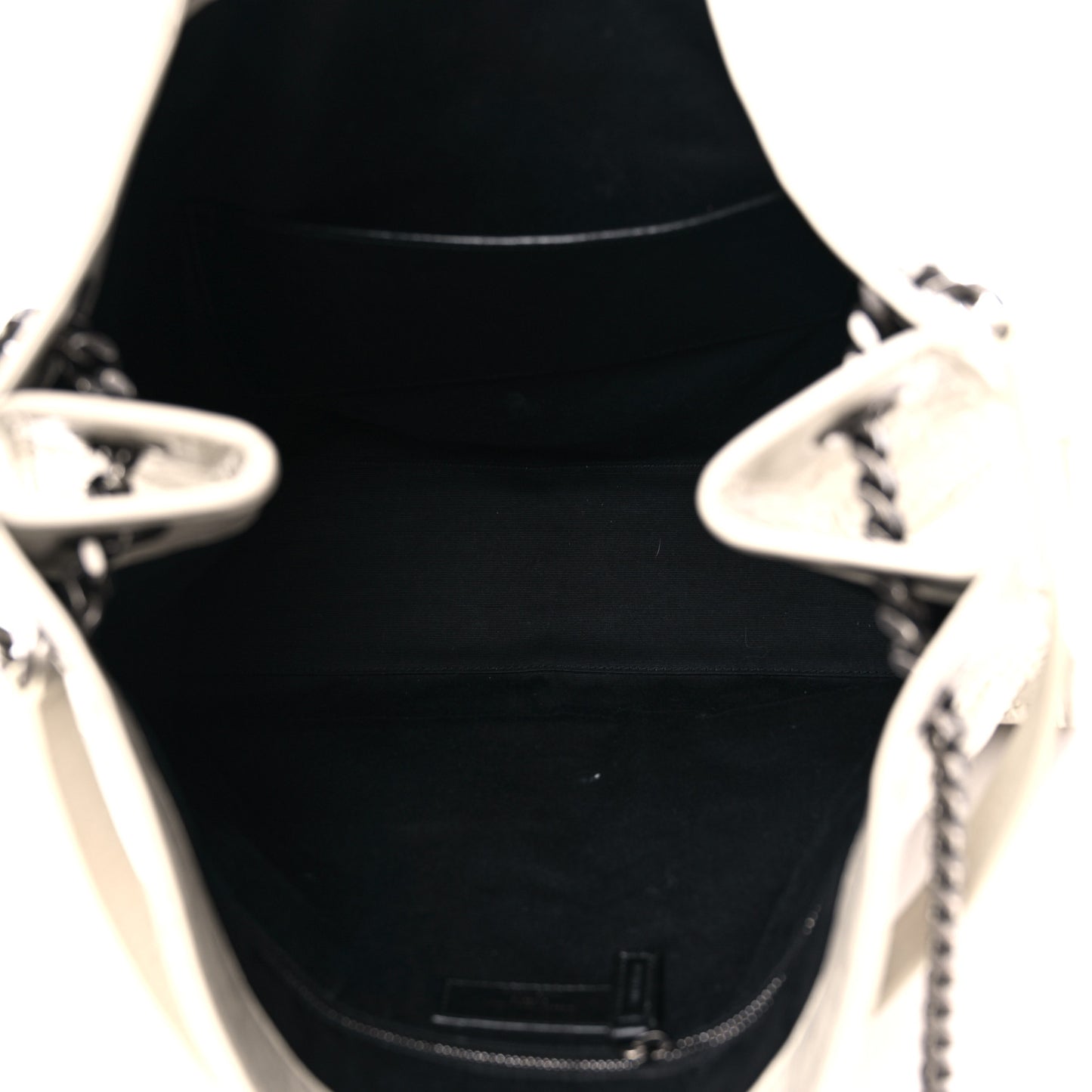 Crinkled Calfskin Matelasse Monogram Large Niki Shopper Tote Cream Soft