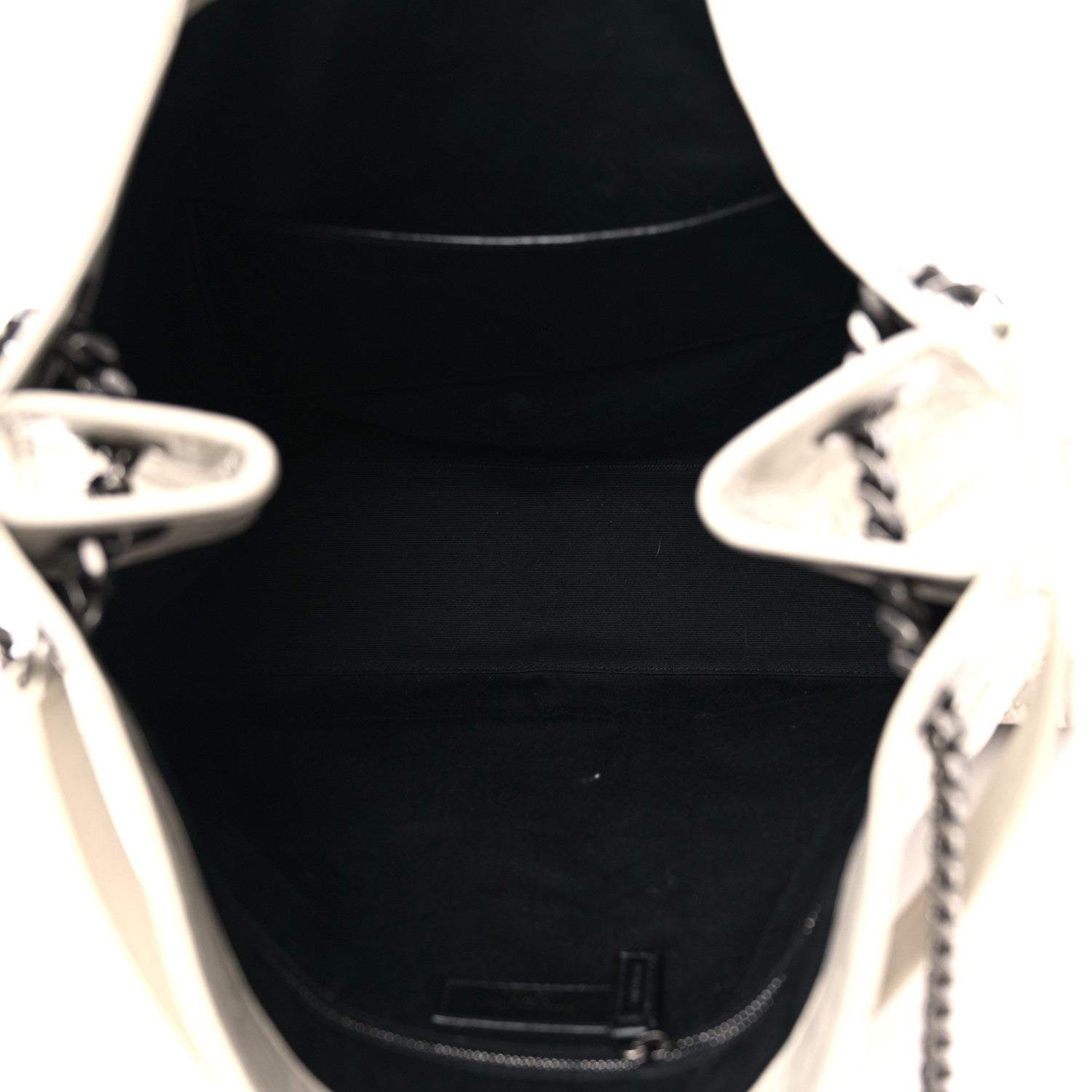 Saint Laurent Crinkled Calfskin Matelasse Monogram Large Niki Shopper Tote Cream Soft 5 of 17