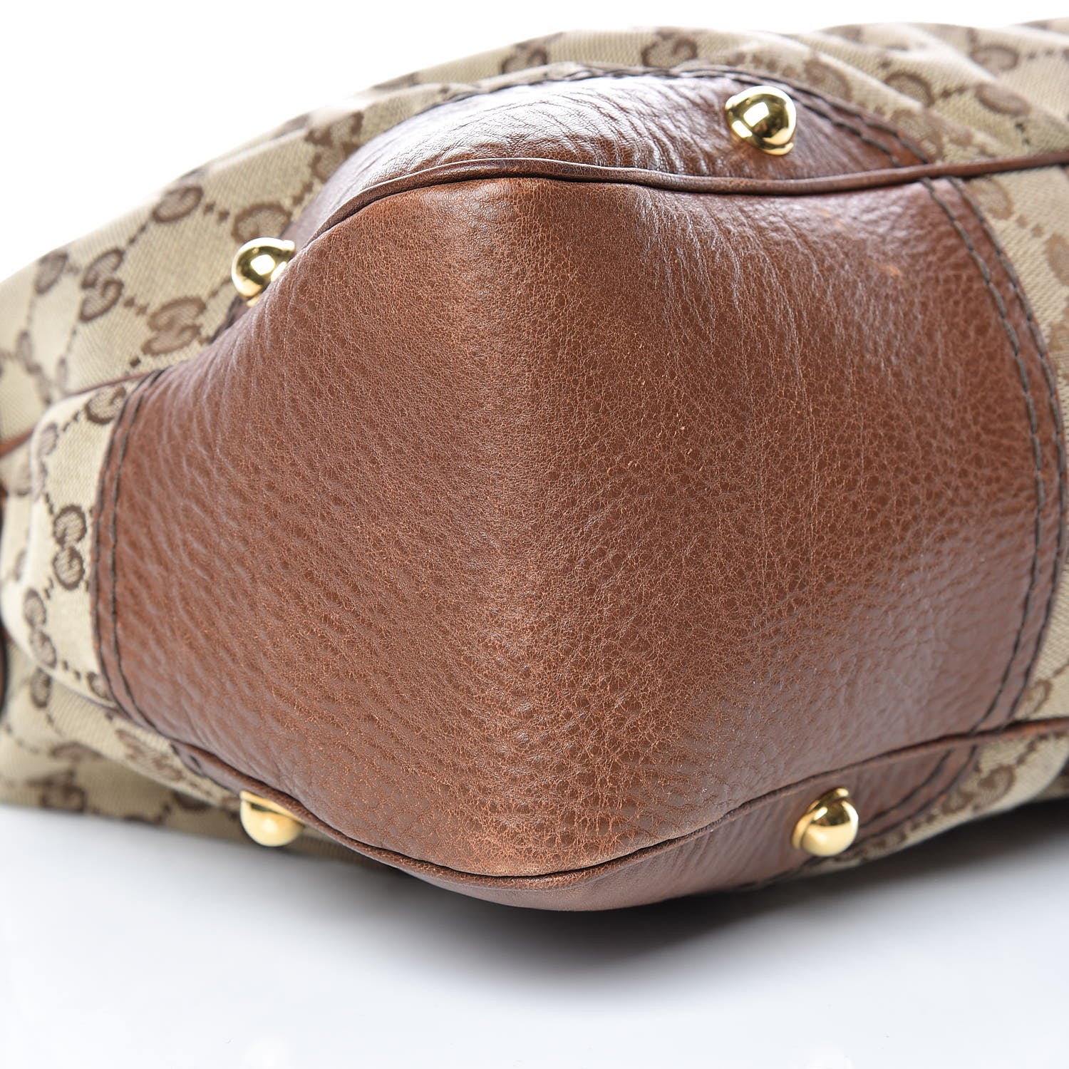 Gucci Monogram Medium Jockey Hobo Brown 5 of 17