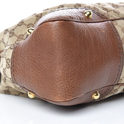 Gucci Monogram Medium Jockey Hobo Brown 5 of 17