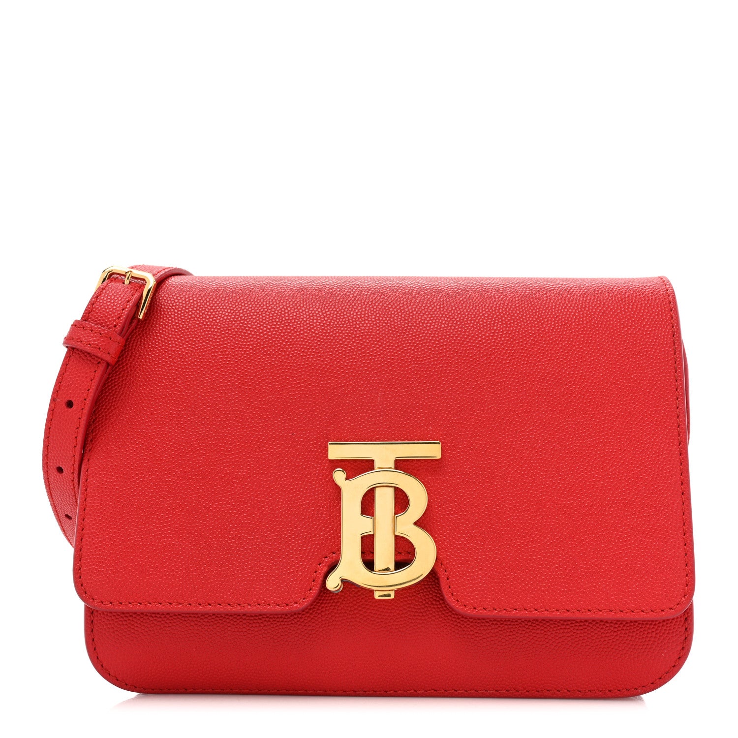 Burberry Grainy Calfskin Small TB Bag Bright Red 1 of 11