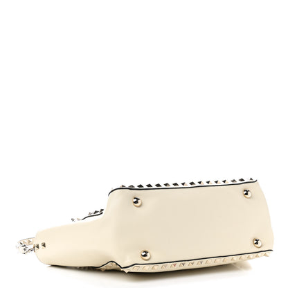 Valentino Garavani Vitello Small Rockstud Tote Ivory 5 of 13