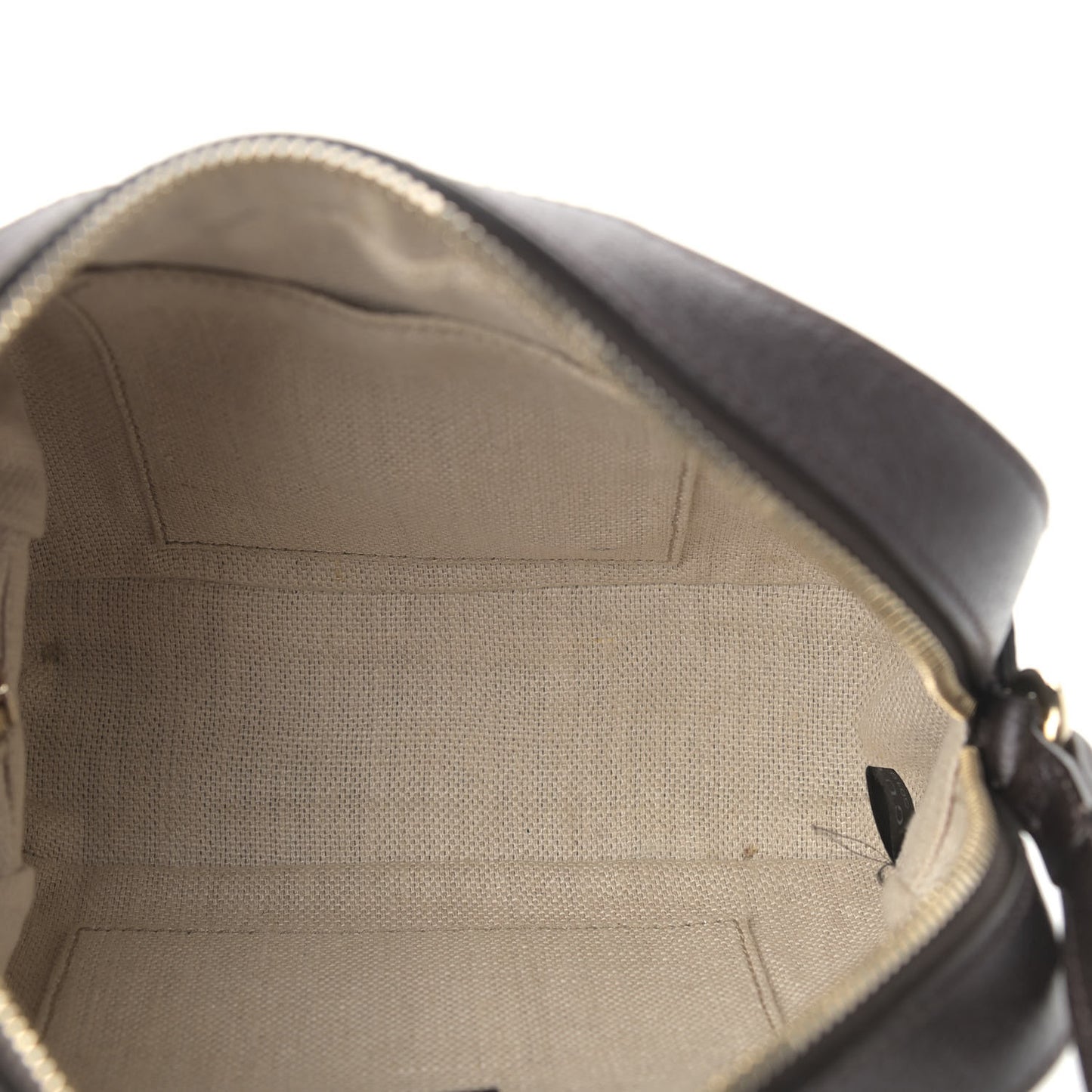 GG Supreme Monogram Web Small Webby Bee Shoulder Bag Dark Brown