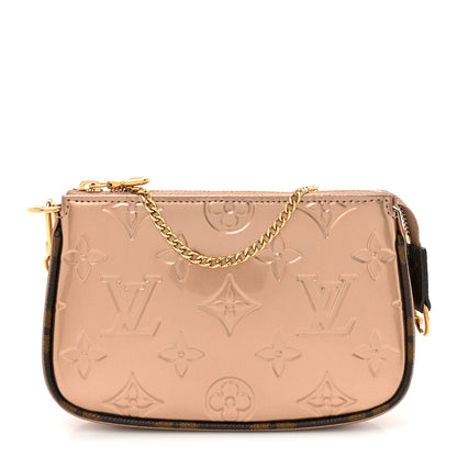 Louis Vuitton Metallic Vernis Mini Pochette Accessories Rose Gold 1 of 9