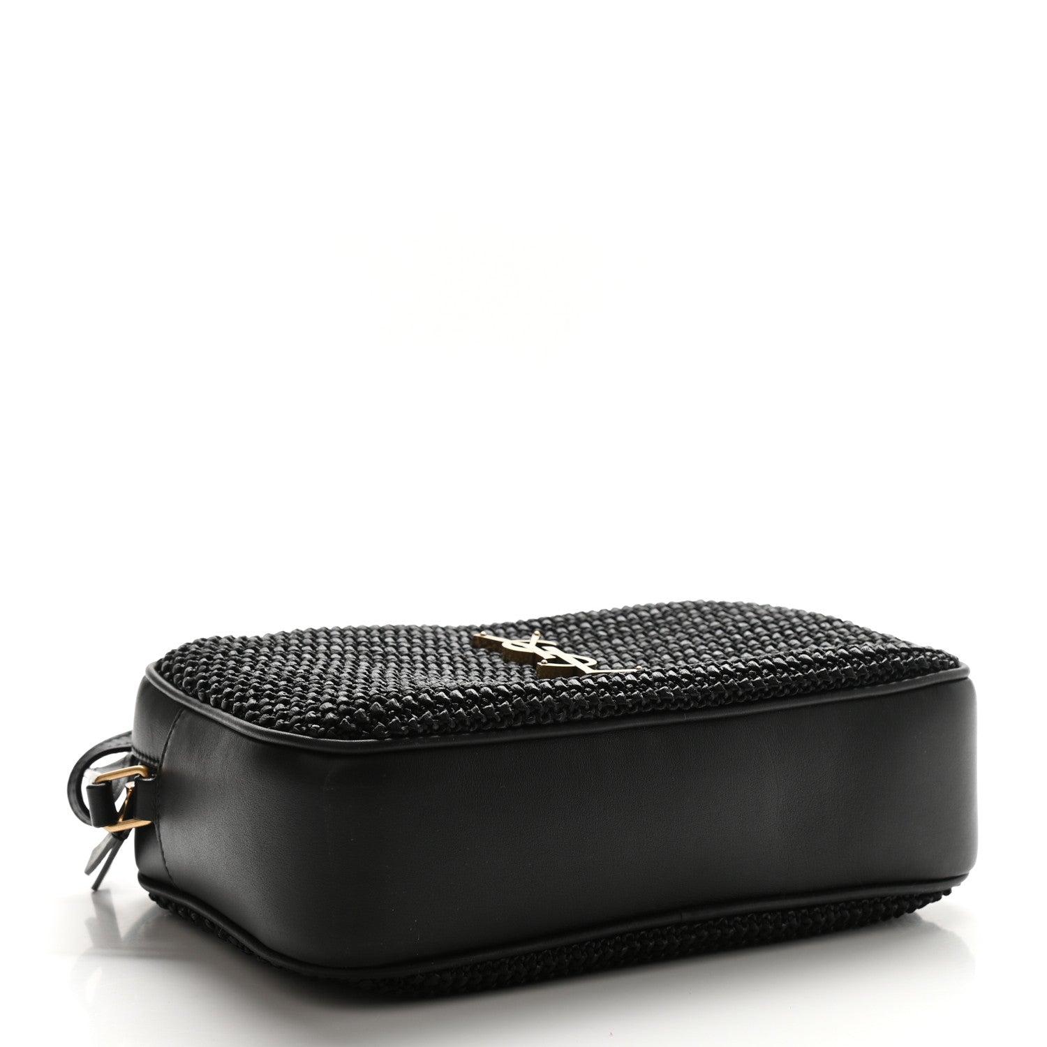 Saint Laurent Raffia Canvas Monogram Lou Camera Bag Black 4 of 10