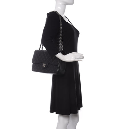 Chanel Caviar Quilted Jumbo Double Flap Black 2 of 15
